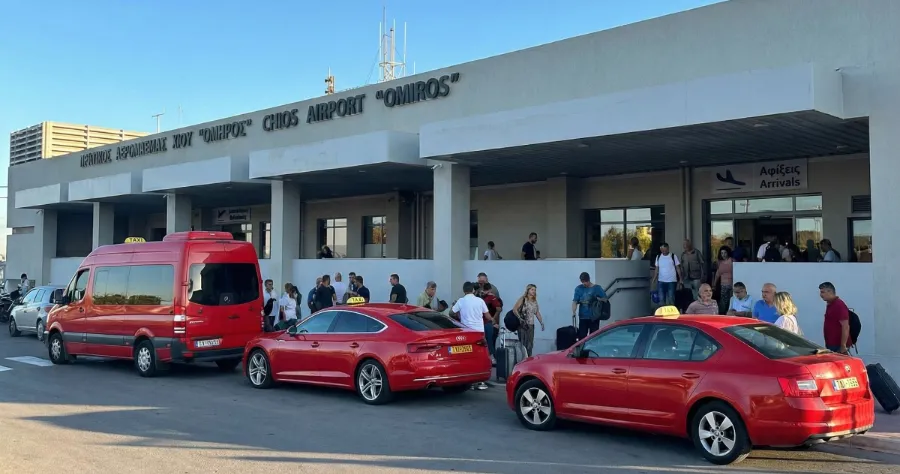 Αεροδρόμιο προς πόλη Χίου